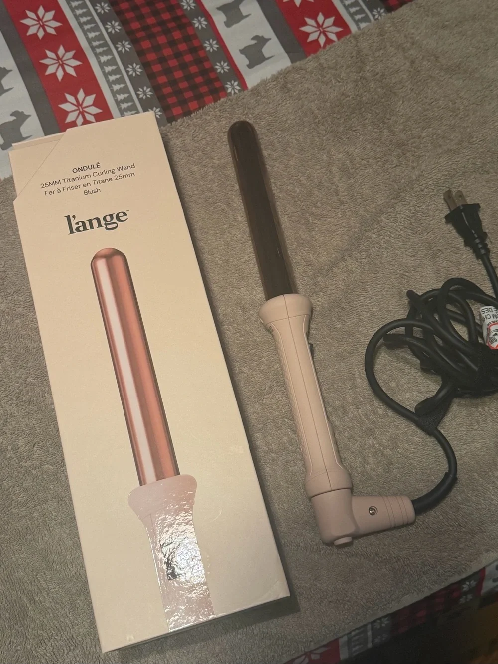 Lange Rose Gold Barrel Pink Handle Curling Wand